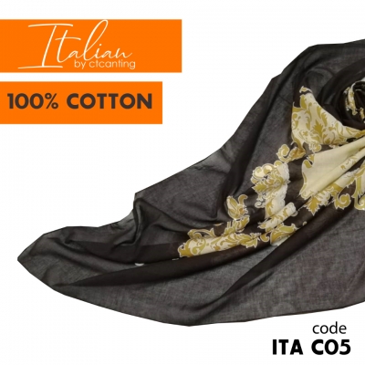 Square Italian Cotton Color 05 Black